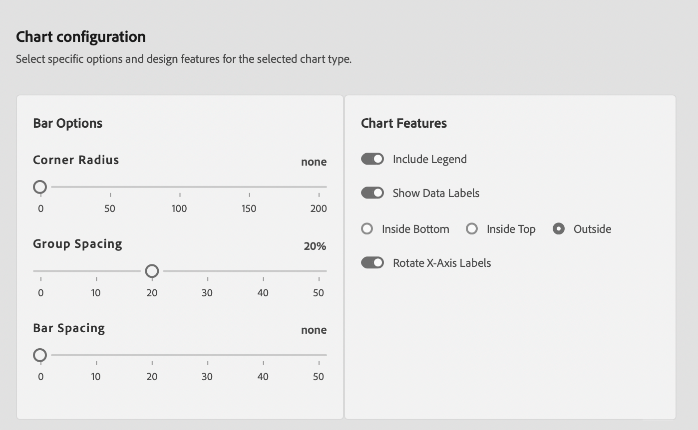 InDesign UXP Panel Vertical Bar Chart Options Tab Screenshot
